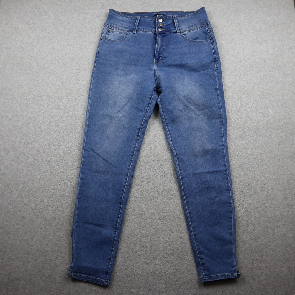 Curve Appeal Jeans Women 14/32 Curve Creator High Rise Skinny Blue Denim Stretch